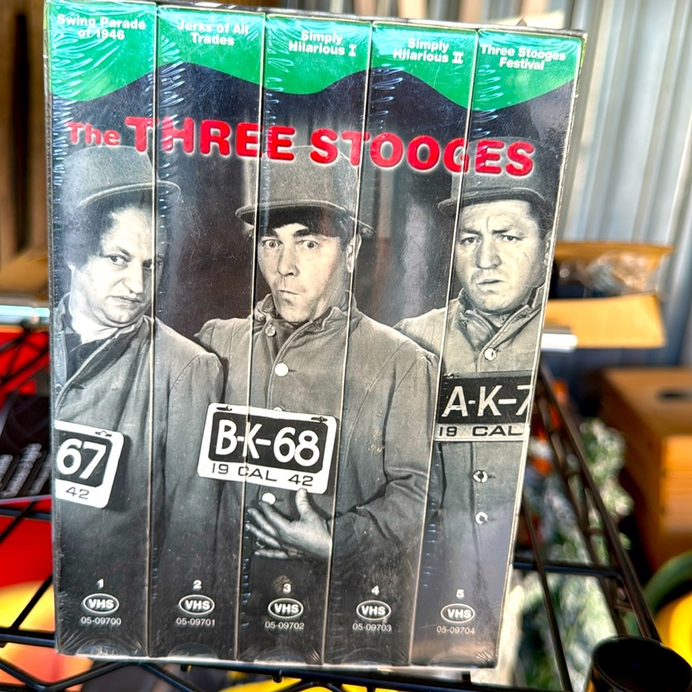 The Three Stooges VHS collectors Series, Set of 5.